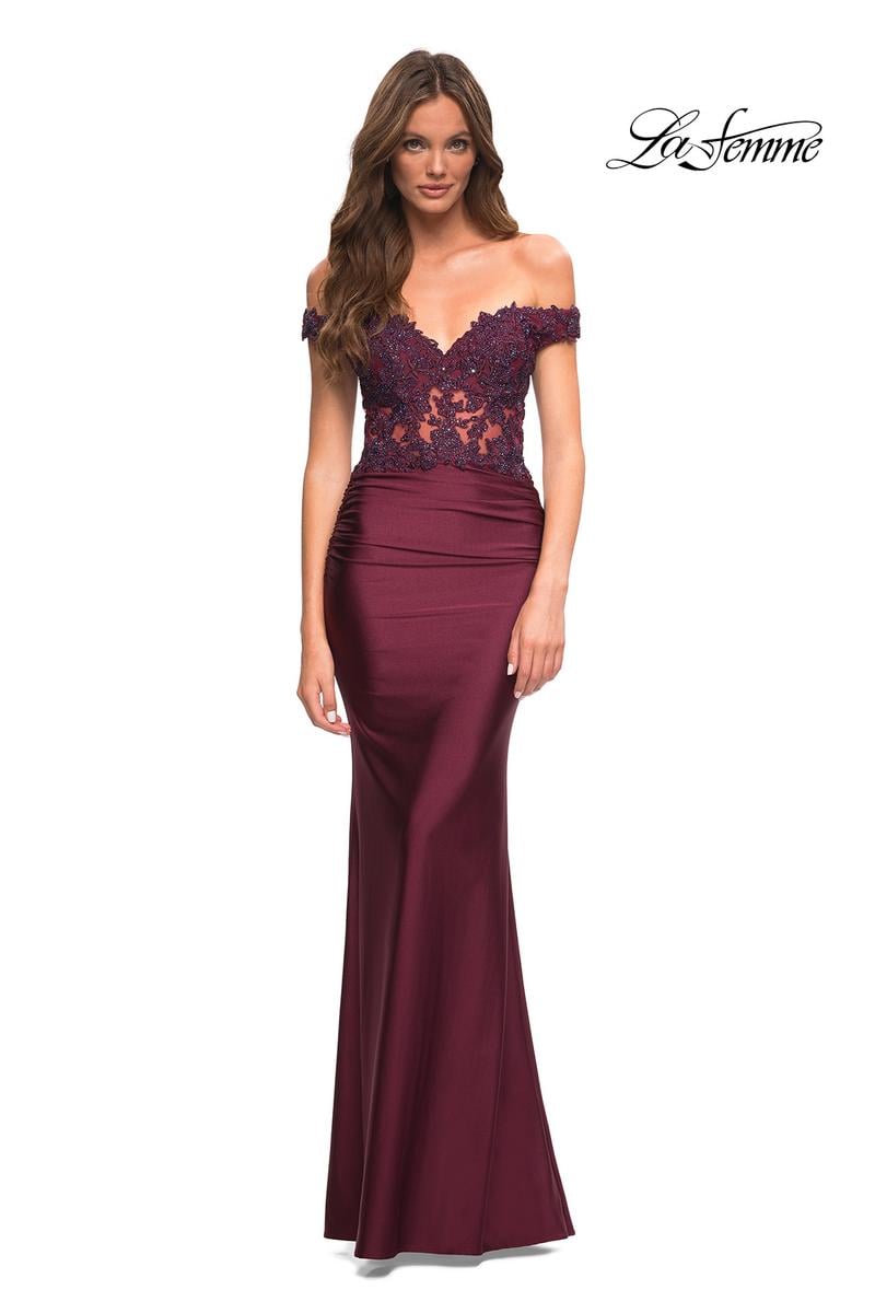La Femme Dress 30741 - Dark Berry