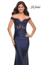 La Femme Dress 30741 - Navy