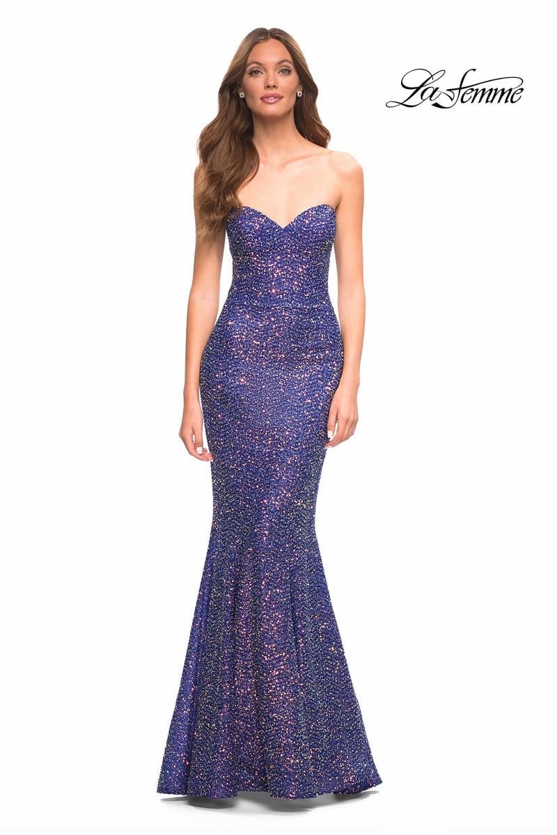 La Femme Dress 30743 - Indigo