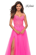 La Femme Dress 30755 - Neon Pink