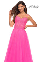 La Femme Dress 30755 - Neon Pink
