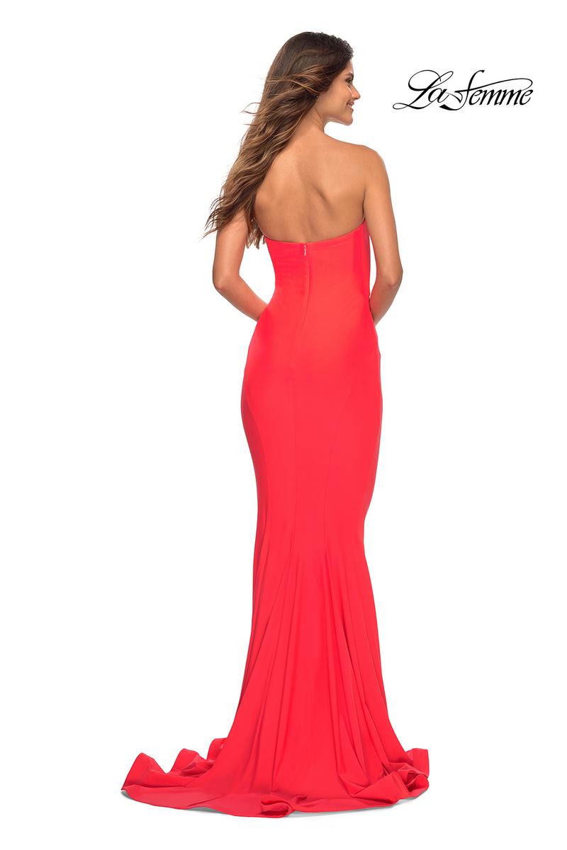 La Femme Dress 30759 - Hot Coral