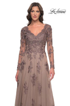 La Femme Evening Dress 30795 - Cocoa