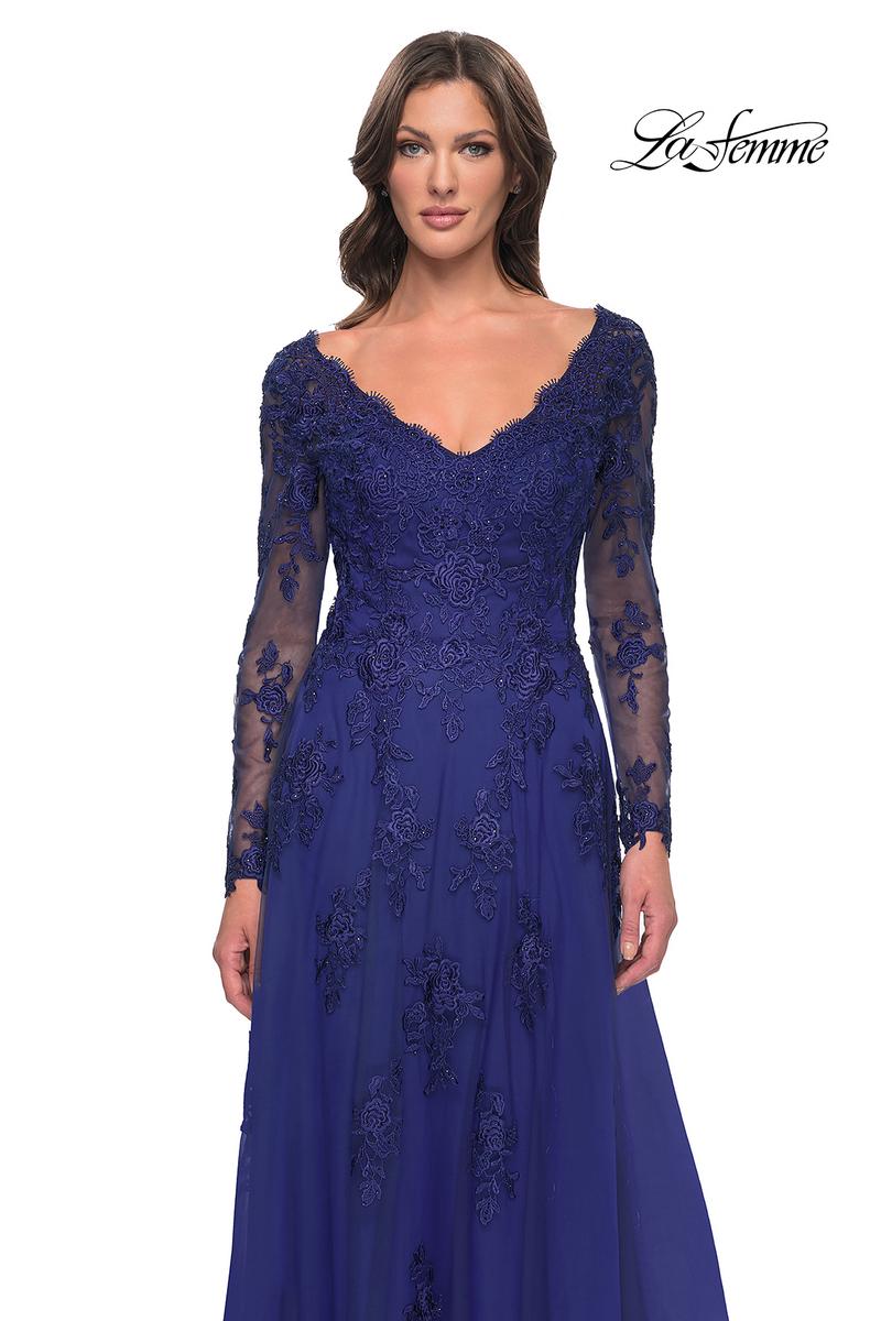 La Femme Evening Dress 30795 - Marine Blue