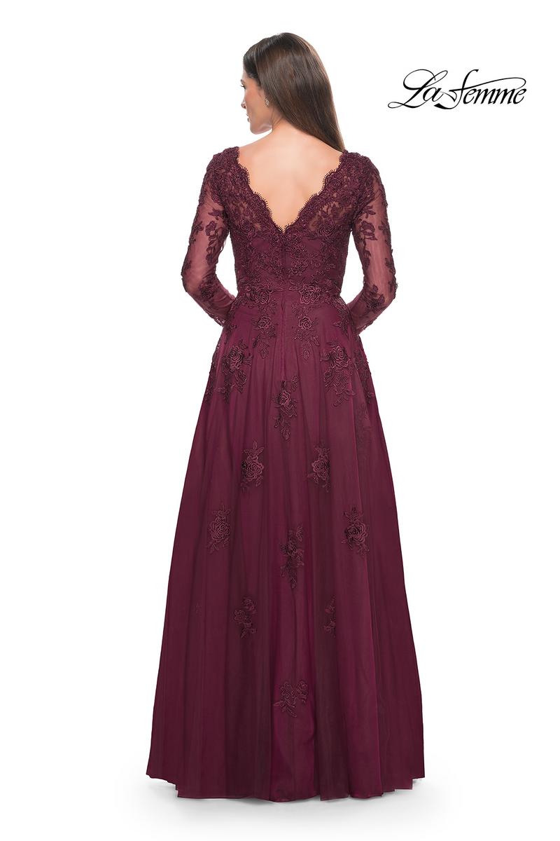 La Femme Evening Dress 30795 - Wine