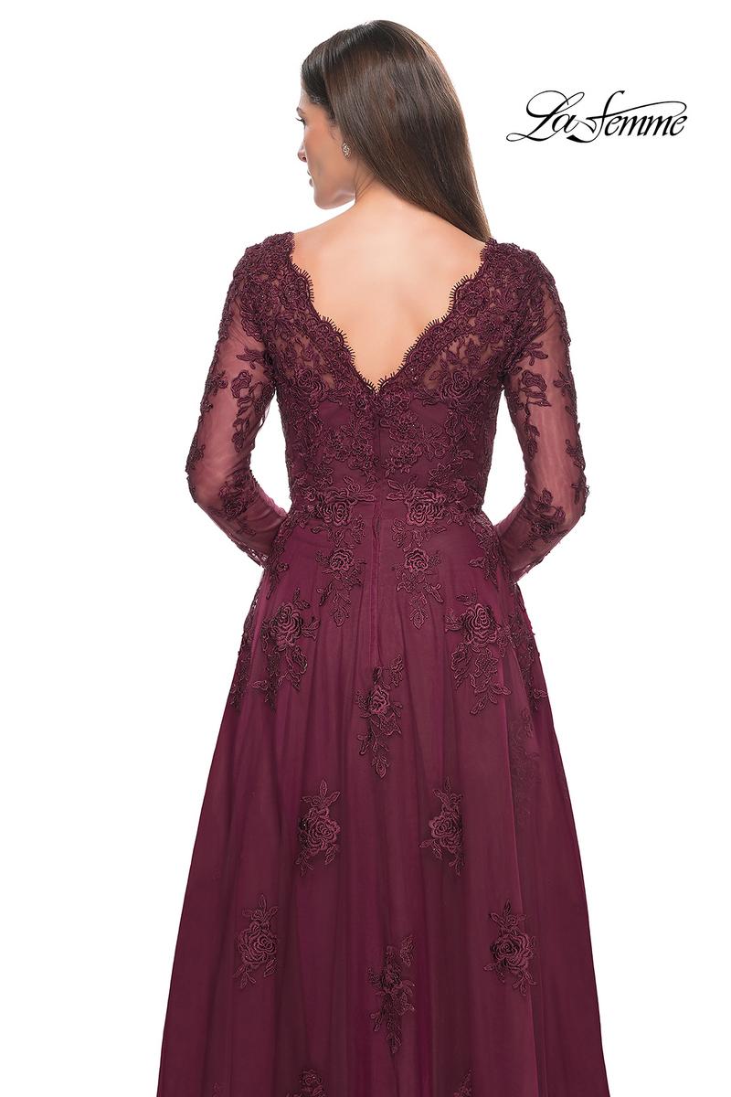 La Femme Evening Dress 30795 - Wine