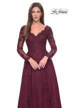 La Femme Evening Dress 30795 - Wine