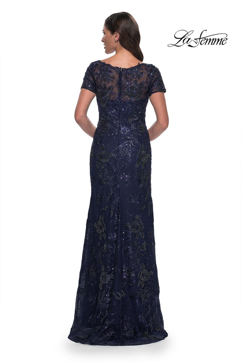 La Femme Evening Dress 30798 - Navy