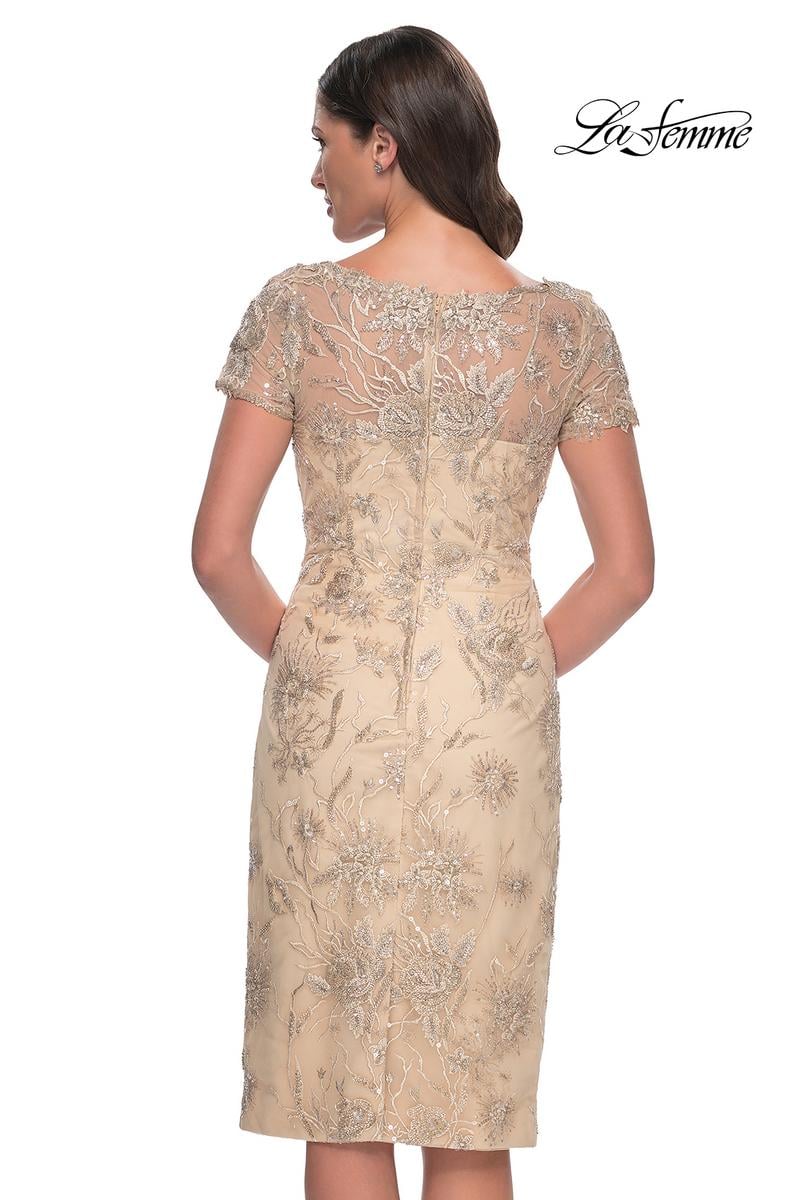La Femme Evening Dress 30801 - Champagne