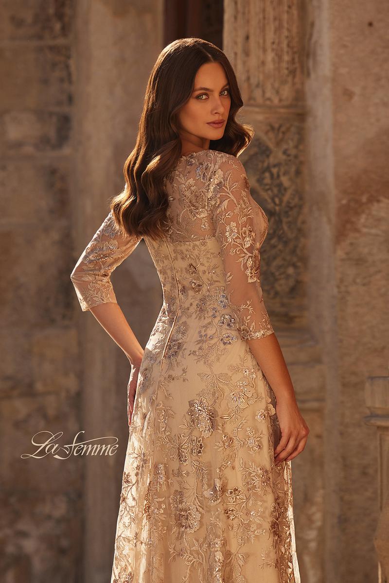 La Femme Evening Dress 30803 - Champagne