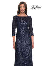 La Femme Evening Dress 30807 - Navy