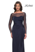 La Femme Evening Dress 30808 - Navy