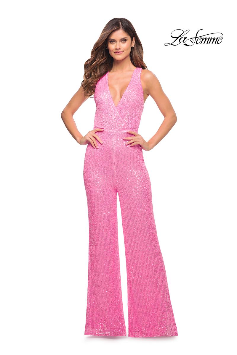 La Femme Dress 30811 - Neon Pink