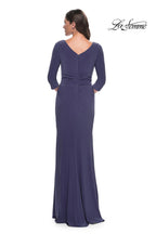 La Femme Evening Dress 30814 - Smoky Blue