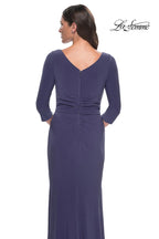La Femme Evening Dress 30814 - Smoky Blue