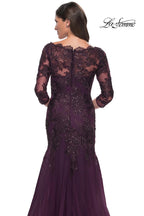 La Femme Evening Dress 30823 - Dark Berry