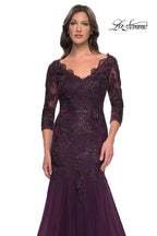 La Femme Evening Dress 30823 - Dark Berry