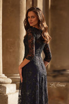 La Femme Evening Dress 30825 - Black/Navy
