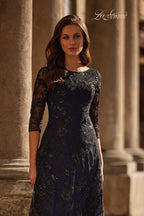 La Femme Evening Dress 30825 - Black/Navy