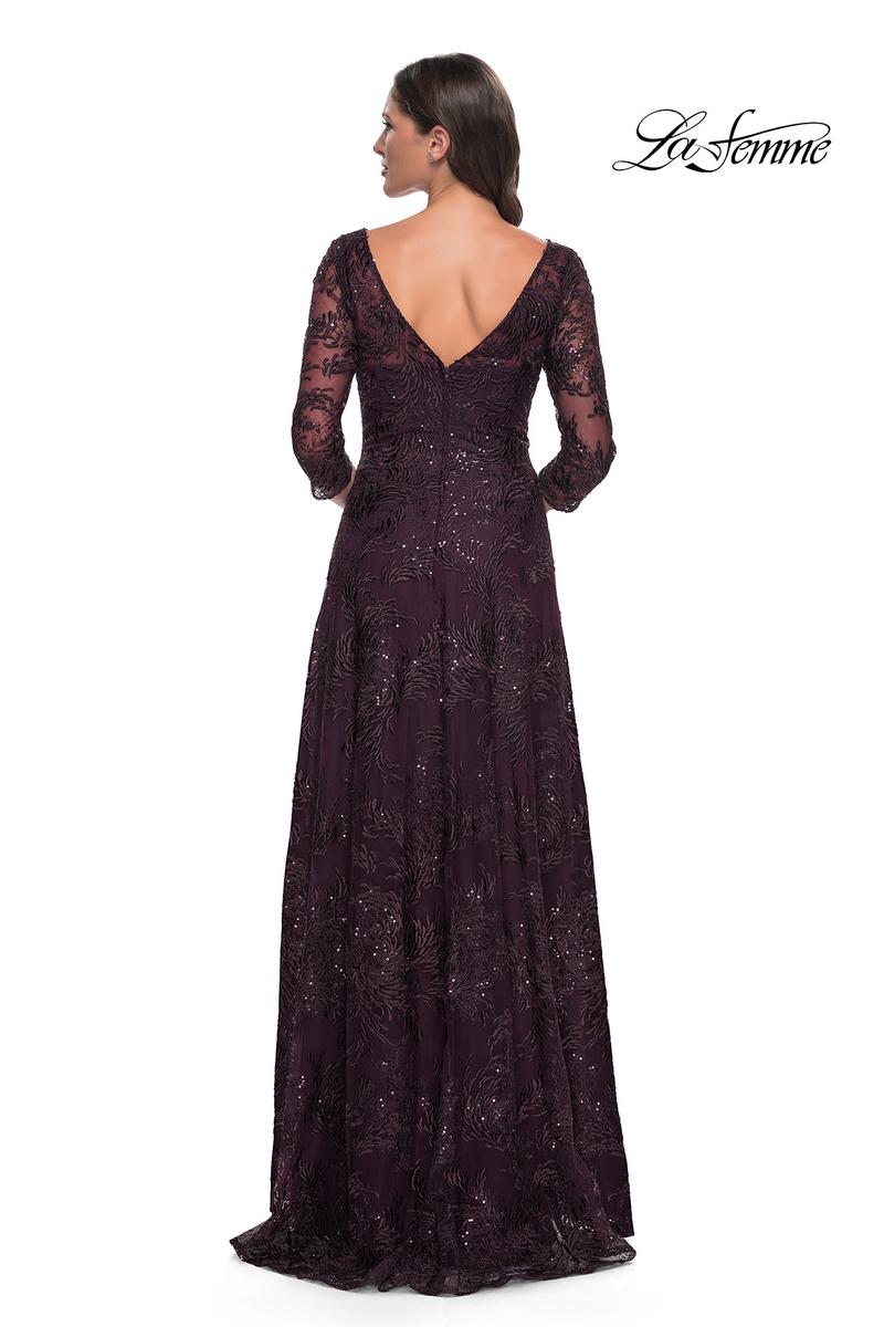 La Femme Evening Dress 30835 - Dark Berry