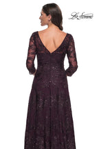 La Femme Evening Dress 30835 - Dark Berry