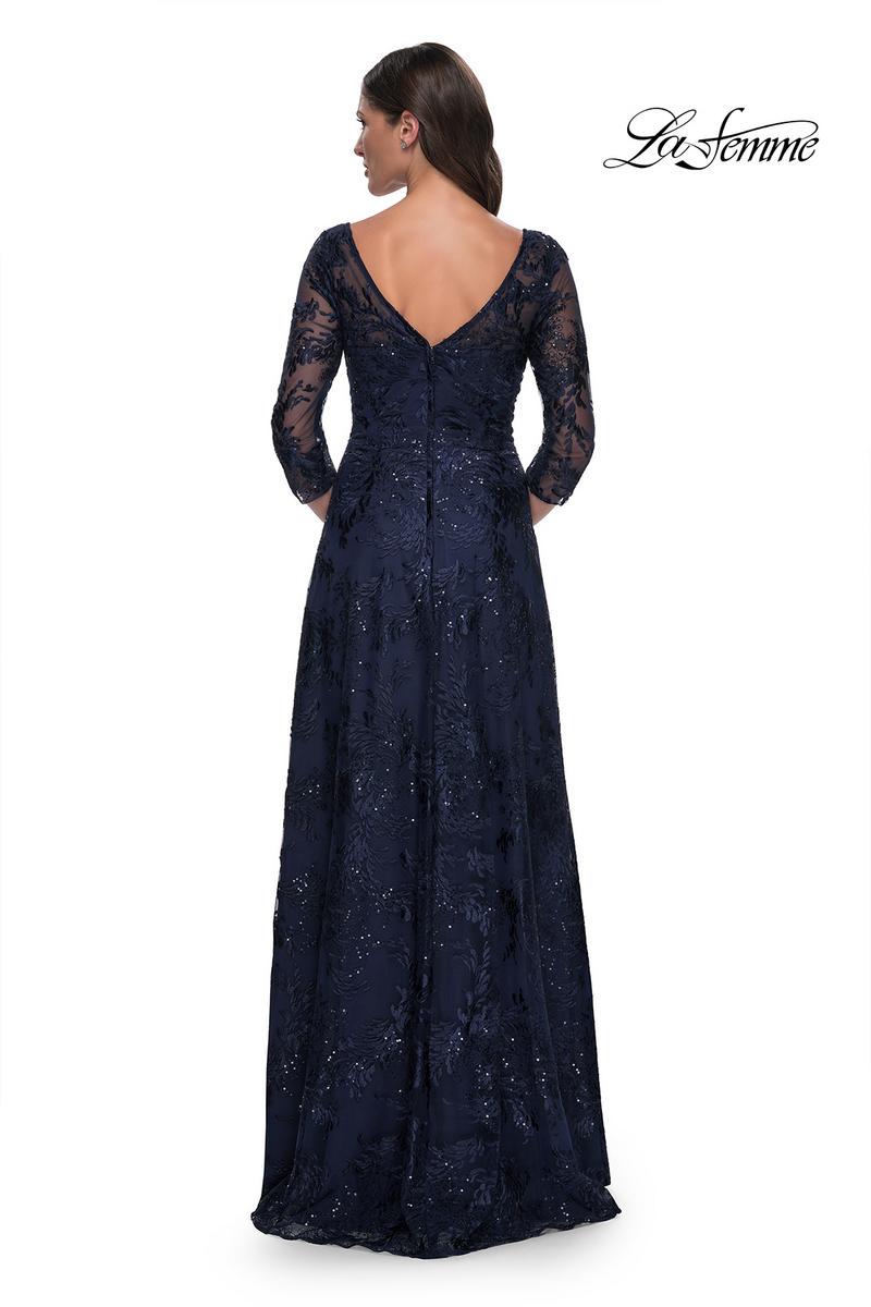 La Femme Evening Dress 30835 - Navy