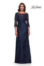 La Femme Evening Dress 30835 - Navy