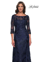 La Femme Evening Dress 30835 - Navy