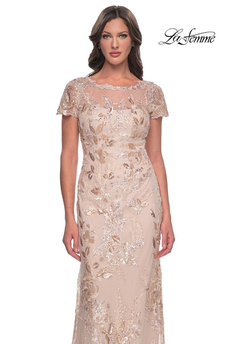 La Femme Evening Dress 30841 - Champagne