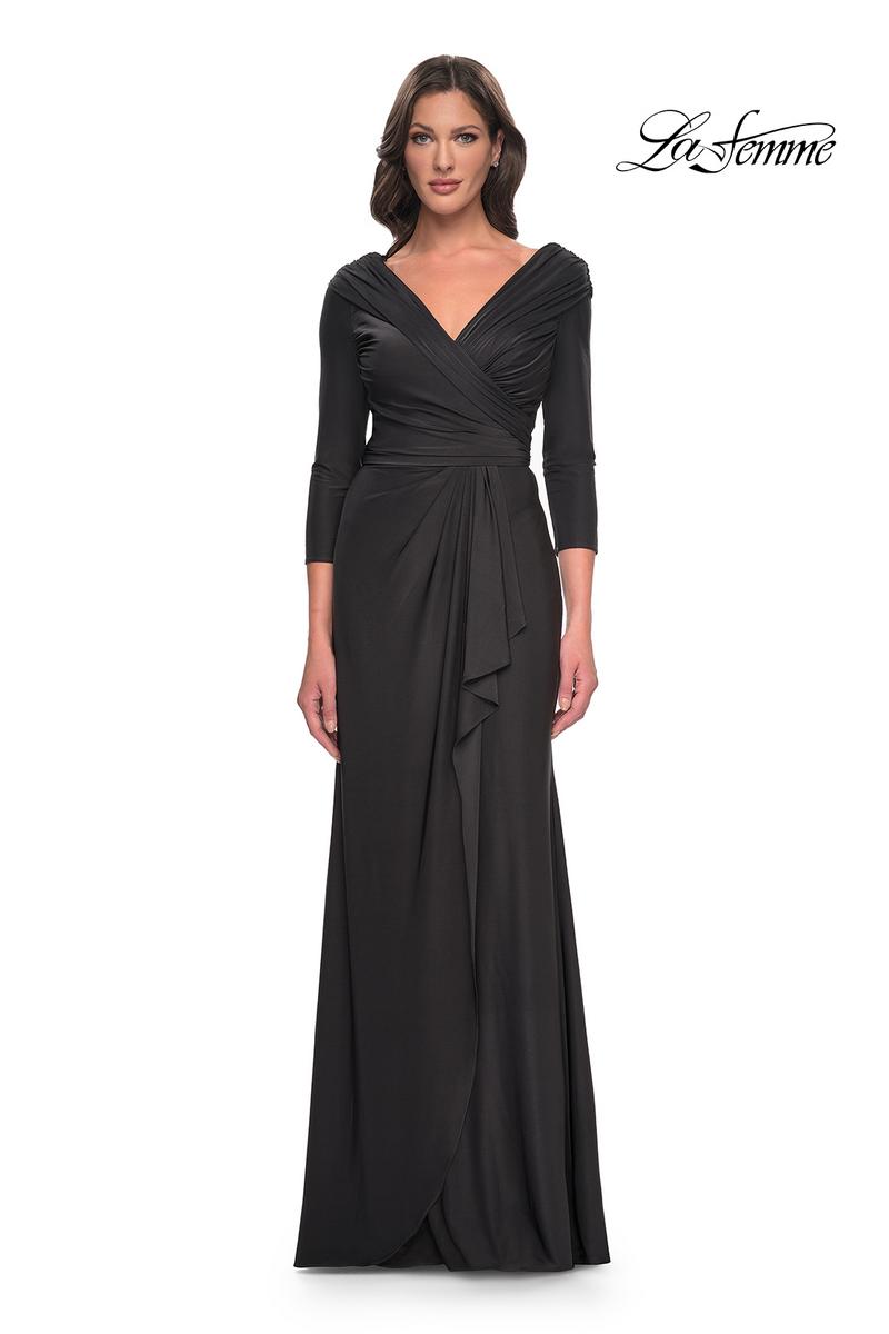 La Femme Evening Dress 30845 - Gunmetal