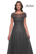 La Femme Evening Dress 30852 - Gunmetal