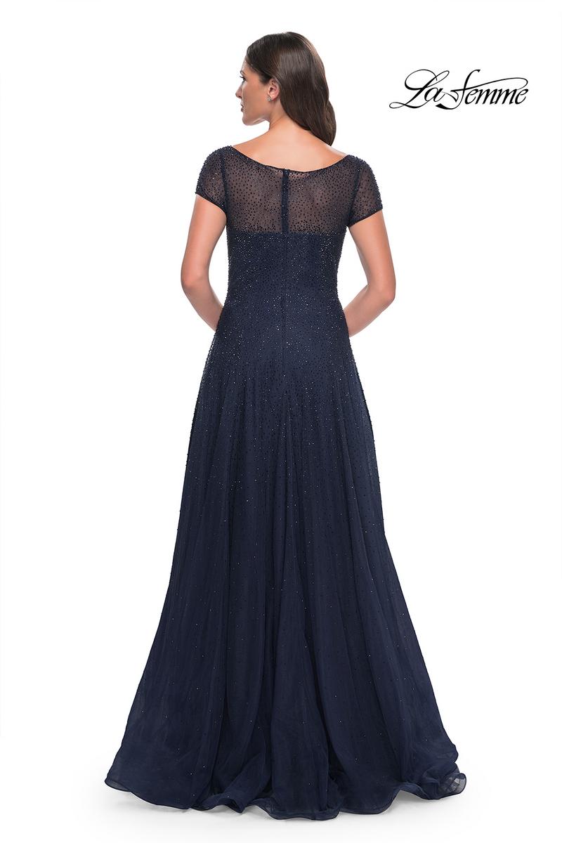 La Femme Evening Dress 30852 - Navy