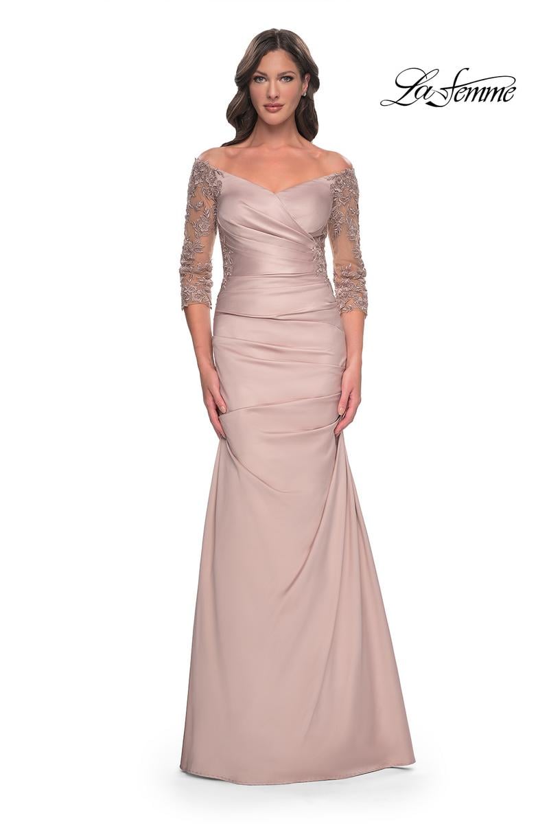 La Femme Evening Dress 30853 - Champagne