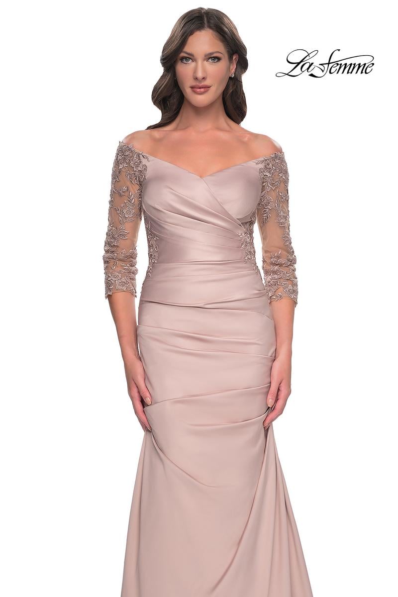 La Femme Evening Dress 30853 - Champagne