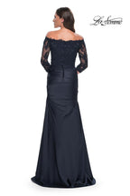 La Femme Evening Dress 30853 - Navy