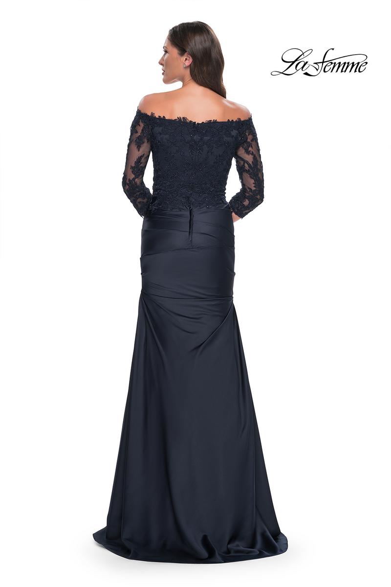 La Femme Evening Dress 30853 - Navy