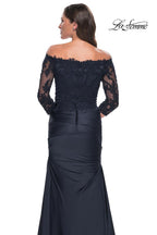 La Femme Evening Dress 30853 - Navy