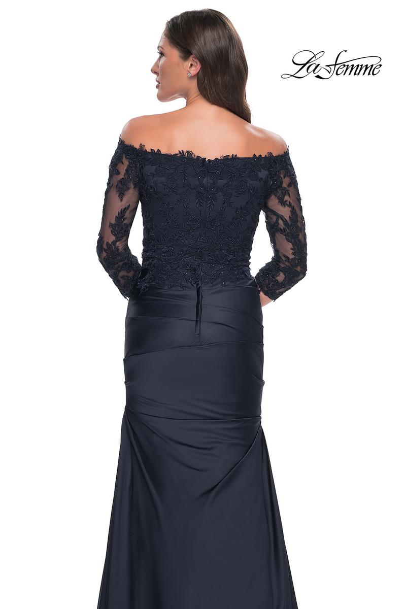La Femme Evening Dress 30853 - Navy