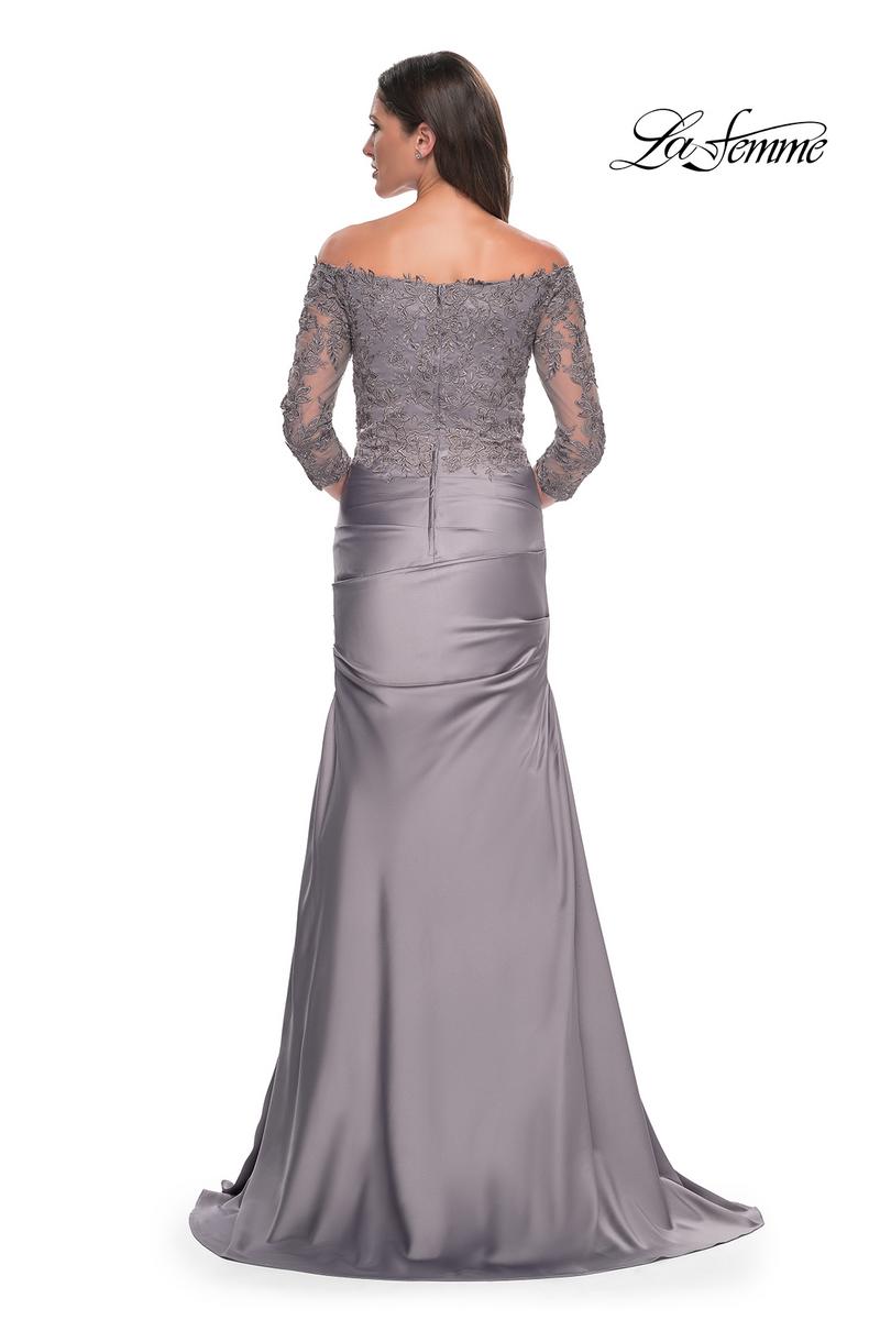 La Femme Evening Dress 30853 - Silver