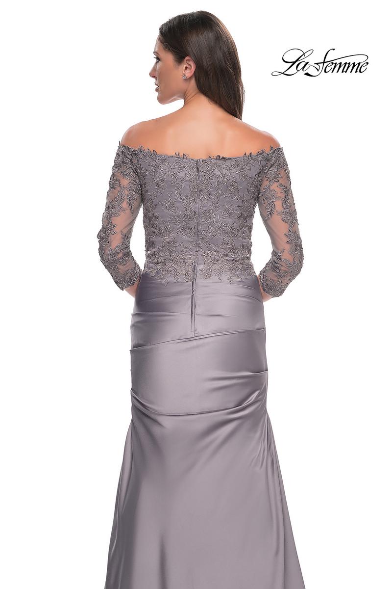 La Femme Evening Dress 30853 - Silver