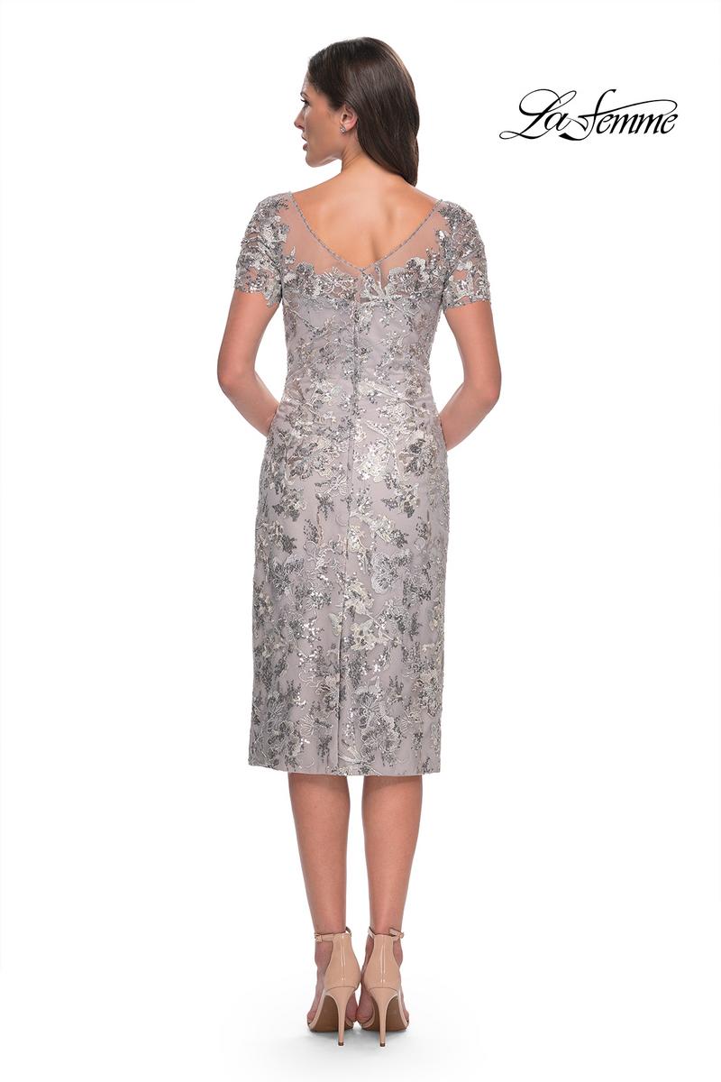 La Femme Evening Dress 30854 - Silver