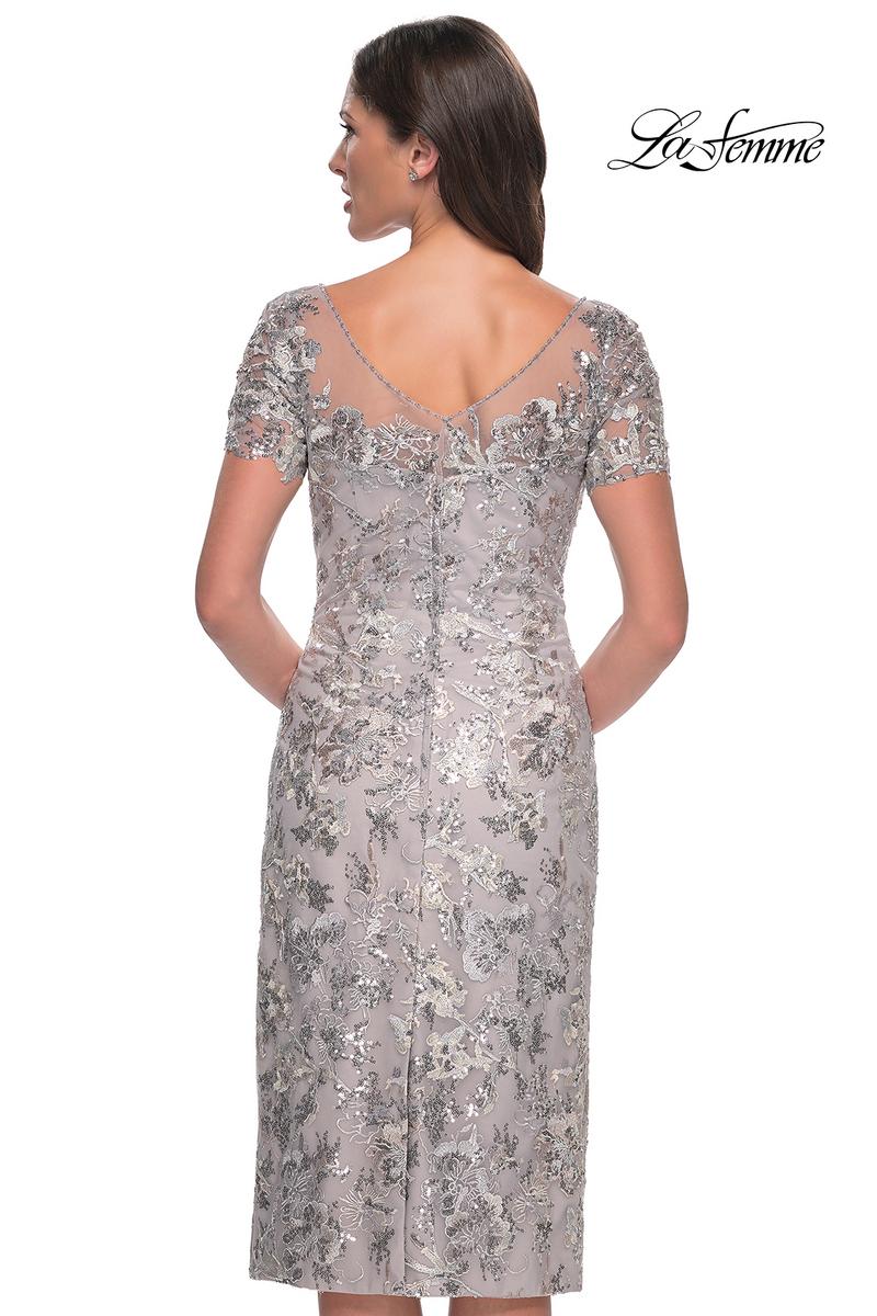 La Femme Evening Dress 30854 - Silver
