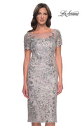 La Femme Evening Dress 30854 - Silver