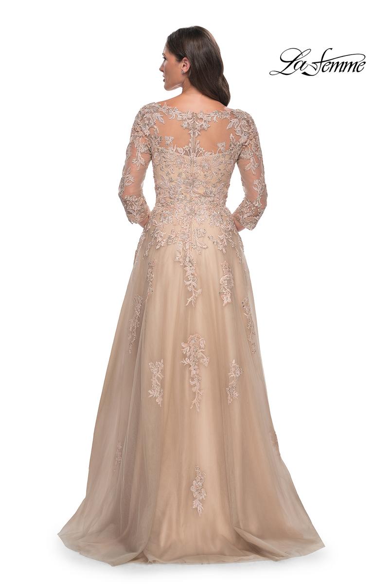 La Femme Evening Dress 30859 - Champagne