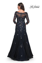 La Femme Evening Dress 30860 - Black/Navy
