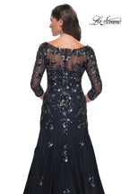 La Femme Evening Dress 30860 - Black/Navy