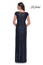 La Femme Evening Dress 30865 - Navy