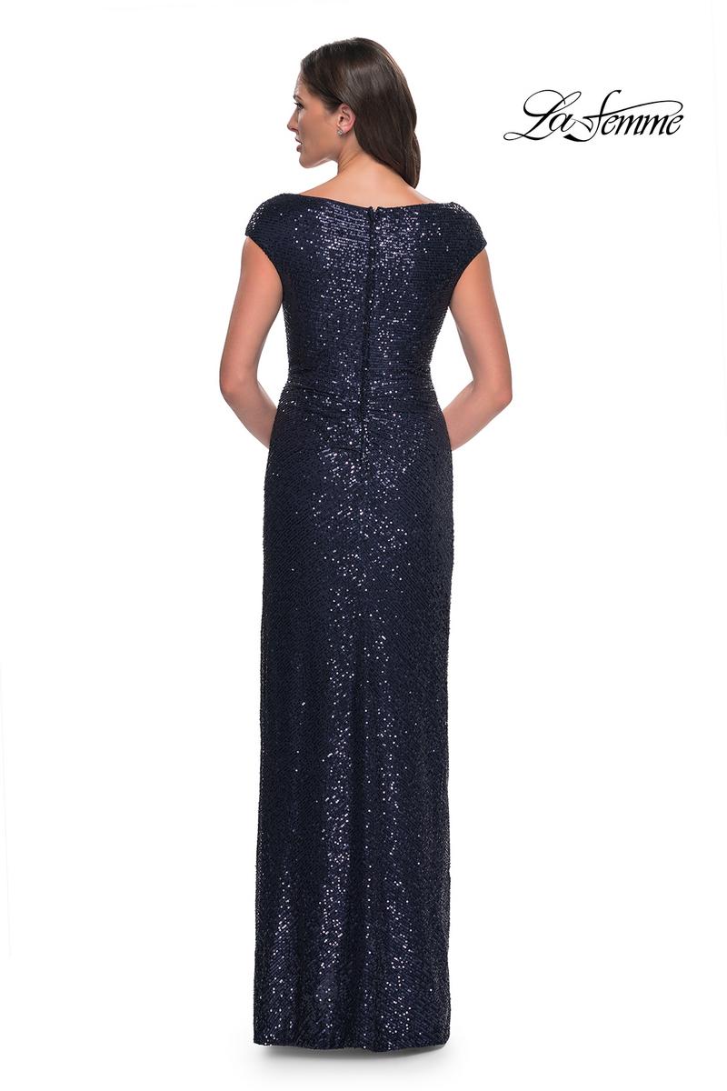 La Femme Evening Dress 30865 - Navy
