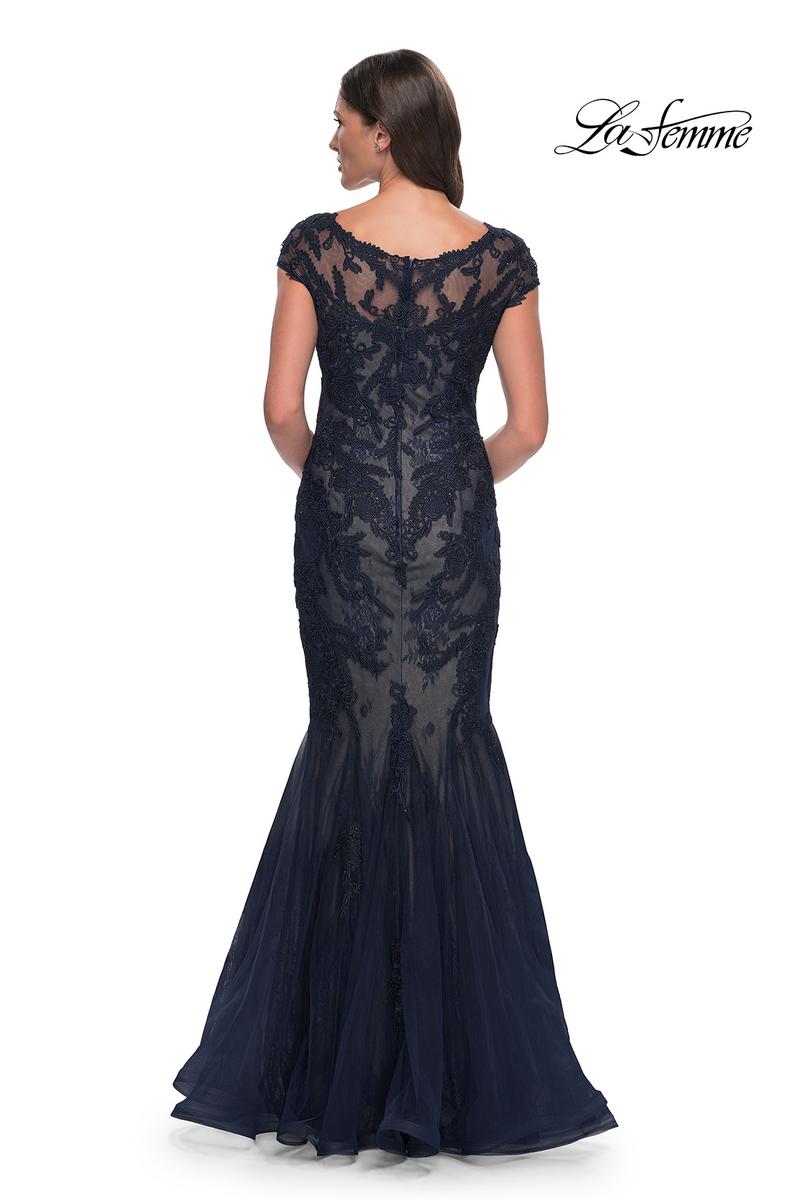 La Femme Evening Dress 30876 - Navy