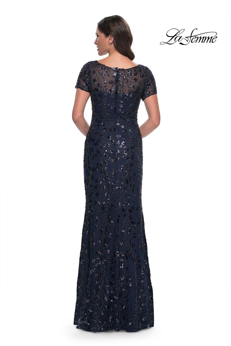 La Femme Evening Dress 30877 - Navy